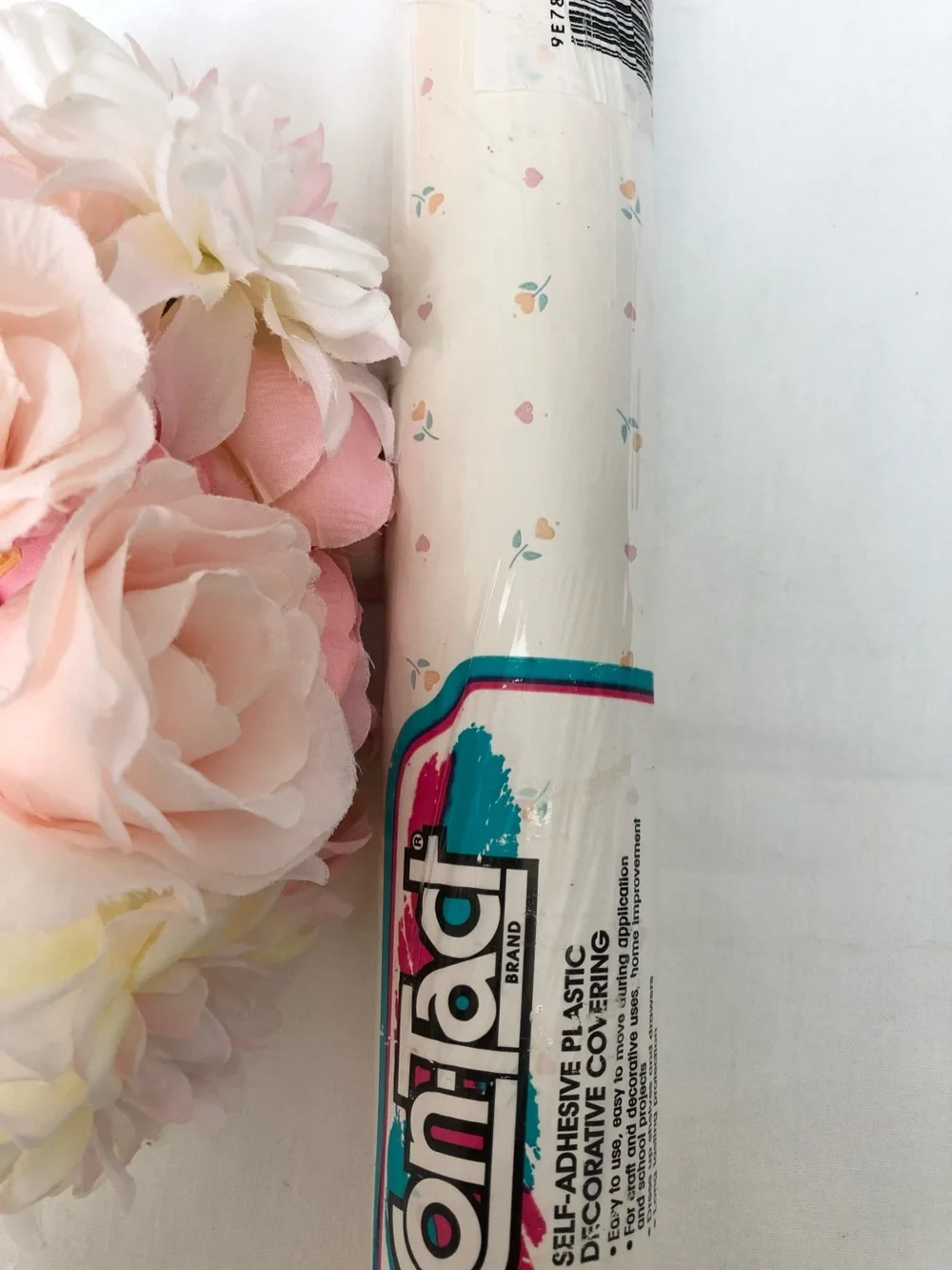Vtg 1989 Sealed Petite Floral Con-Tact Shelf Drawer Adhesive Jumbo 8 Yard Roll